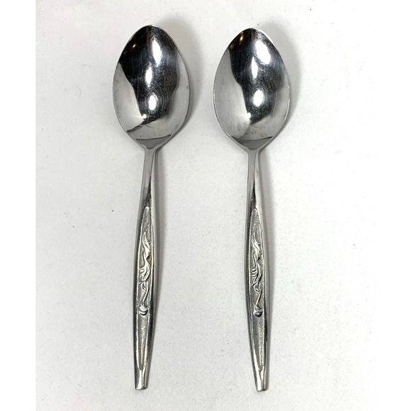 Lifetime Other - Lifetime Cutlery Stainless Table Spoon X2 Vintage Replacement‎ Flatware Scroll